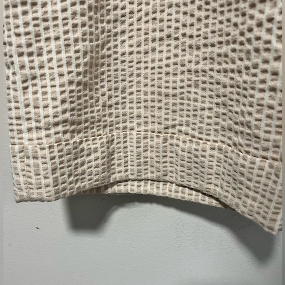 Anne Klein Beige & White Striped Cropped Pants - Size 12 - Picture 3 of 10